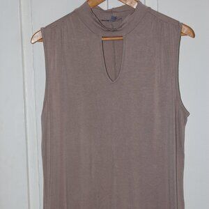 Jennifer Lopez Taupe Sleeveless Blouse